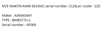 【询价】船舶备件—KAWAKAKY备件（CK-C20240819-16）询价-泰州昌宽社区-报价采购-船用采购网-船舶物料采购-船务服务-一站式船用设备供应服务