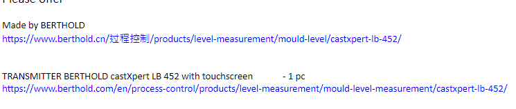 【询价】船舶备件—BERTHOLD备件（CK-J20240813-13）询价-泰州昌宽社区-报价采购-船用采购网-船舶物料采购-船务服务-一站式船用设备供应服务