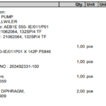 船舶备件—ALLWEILER备件（CK-L20240812-02）询价-船用采购网-船舶物料采购-船务服务-一站式船用设备供应服务