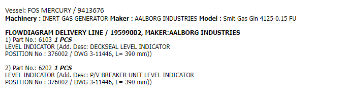 【询价】船舶备件—AALBORG备件（CK-L20240806-02）询价-泰州昌宽社区-报价采购-船用采购网-船舶物料采购-船务服务-一站式船用设备供应服务