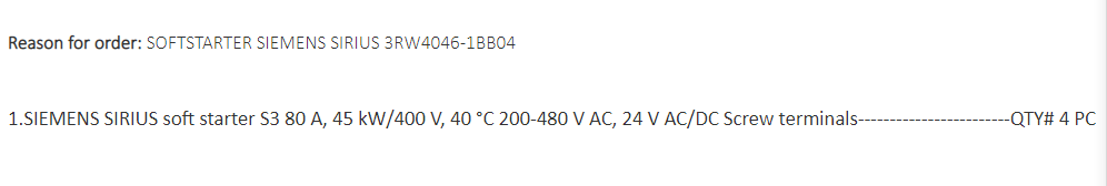 【询价】船舶备件—西门子SIRIUS软起动器（CK-J20240812-05）询价-泰州昌宽社区-报价采购-船用采购网-船舶物料采购-船务服务-一站式船用设备供应服务