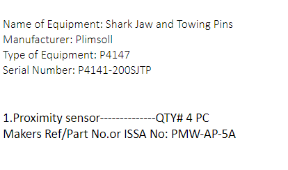 【询价】船舶备件—近距离传感器（CK-J20240809-04）询价-泰州昌宽社区-报价采购-船用采购网-船舶物料采购-船务服务-一站式船用设备供应服务