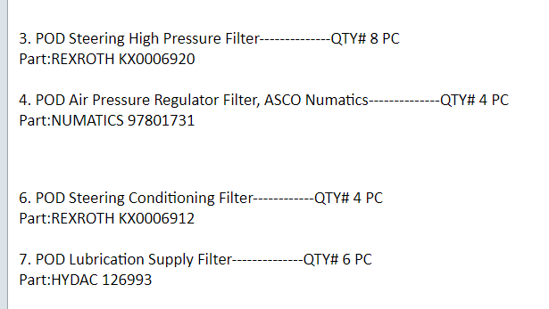 【询价】船舶备件—POD备件（CK-J20240819-01）询价-泰州昌宽社区-报价采购-船用采购网-船舶物料采购-船务服务-一站式船用设备供应服务