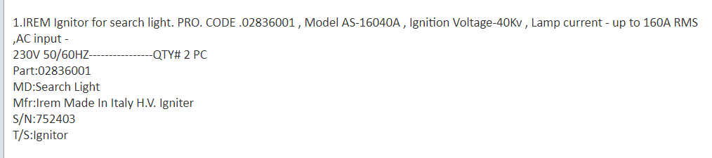 【询价】船舶备件—备件（CK-J20240819-16）询价-泰州昌宽社区-报价采购-船用采购网-船舶物料采购-船务服务-一站式船用设备供应服务