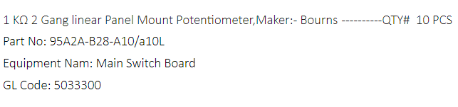 【询价】船舶备件—线性面板安装电位器（CK-J20240821-01）询价-泰州昌宽社区-报价采购-船用采购网-船舶物料采购-船务服务-一站式船用设备供应服务