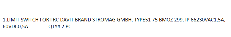 【询价】船舶备件—限位开关（CK-J20240802-19）询价-泰州昌宽社区-报价采购-船用采购网-船舶物料采购-船务服务-一站式船用设备供应服务
