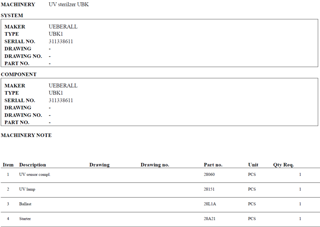 【询价】船舶备件—UEBERALL备件（CK-C20240808-11）询价-泰州昌宽社区-报价采购-船用采购网-船舶物料采购-船务服务-一站式船用设备供应服务