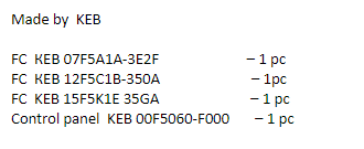 【询价】船舶备件—KEB备件（CK-J20240823-05）询价-泰州昌宽社区-报价采购-船用采购网-船舶物料采购-船务服务-一站式船用设备供应服务