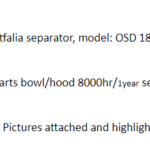 船舶备件—WESTFALIA备件（CK-J20240809-05）询价-船用采购网-船舶物料采购-船务服务-一站式船用设备供应服务
