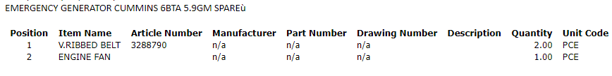 【询价】船舶备件—罗纹皮带/发动机风扇（CK-C20240823-01）询价-泰州昌宽社区-报价采购-船用采购网-船舶物料采购-船务服务-一站式船用设备供应服务