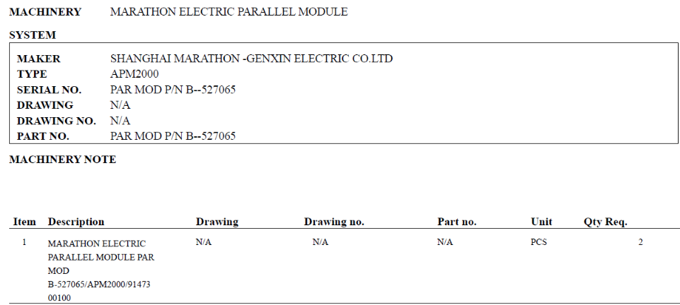 【询价】船舶备件—电气并联模块（CK-C20240822-09）询价-泰州昌宽社区-报价采购-船用采购网-船舶物料采购-船务服务-一站式船用设备供应服务