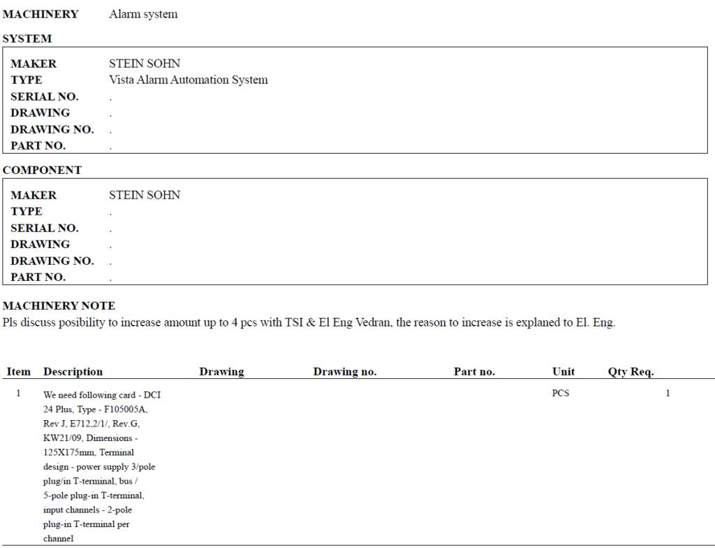 【询价】船舶备件—STEIN SOHN备件（CK-C20240819-10）询价-泰州昌宽社区-报价采购-船用采购网-船舶物料采购-船务服务-一站式船用设备供应服务