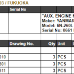 船舶备件—YANMAR备件（CK-L20240801-06）询价-船用采购网-船舶物料采购-船务服务-一站式船用设备供应服务