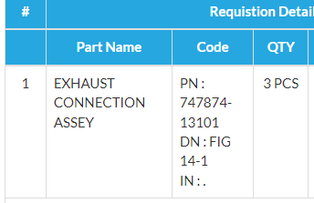 【询价】船舶备件—排气连接总成（CK-C20240820-07）询价-泰州昌宽社区-报价采购-船用采购网-船舶物料采购-船务服务-一站式船用设备供应服务