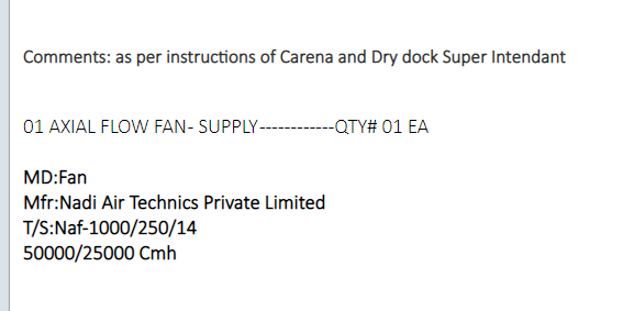 【询价】船舶备件—轴流风机（CK-J20240809-07）询价-泰州昌宽社区-报价采购-船用采购网-船舶物料采购-船务服务-一站式船用设备供应服务