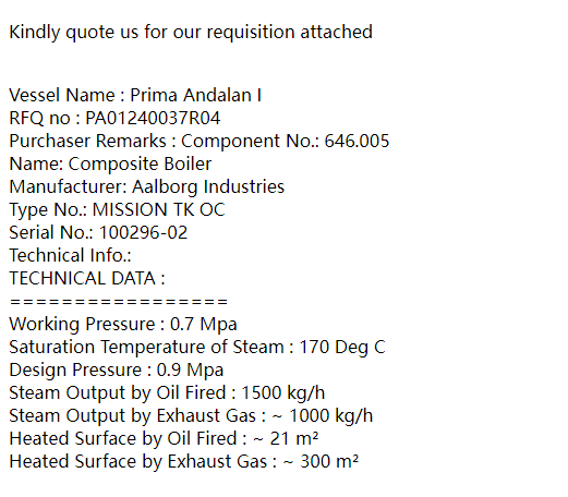 【询价】船舶备件—AALBORG备件（CK-R20240815-06）询价-泰州昌宽社区-报价采购-船用采购网-船舶物料采购-船务服务-一站式船用设备供应服务