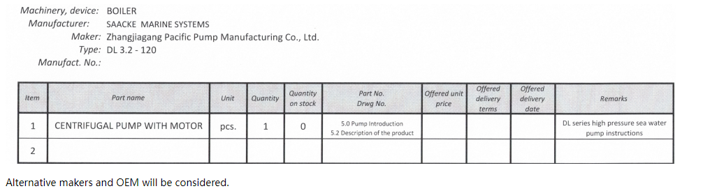 【询价】船舶备件—带电机的离心泵（CK-Y20240826-01）询价-泰州昌宽社区-报价采购-船用采购网-船舶物料采购-船务服务-一站式船用设备供应服务