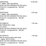 船舶备件—ALFA备件（CK-L20240815-01）询价-船用采购网-船舶物料采购-船务服务-一站式船用设备供应服务