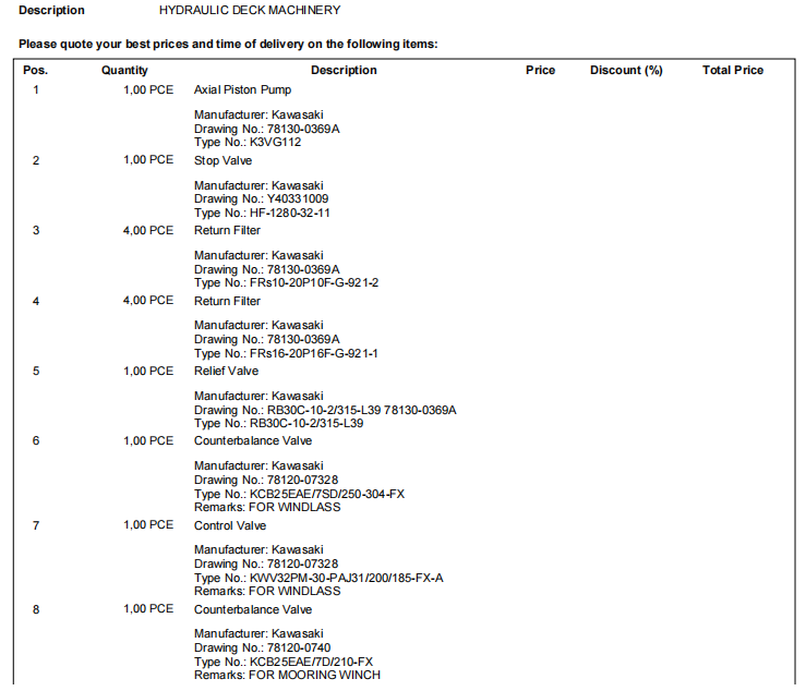【询价】船舶备件—KAWASAKI备件（CK-R20240815-11）询价-泰州昌宽社区-报价采购-船用采购网-船舶物料采购-船务服务-一站式船用设备供应服务
