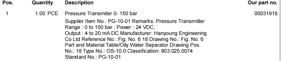 【询价】船舶备件—压力传感器（CK-R20240816-07）询价-泰州昌宽社区-报价采购-船用采购网-船舶物料采购-船务服务-一站式船用设备供应服务