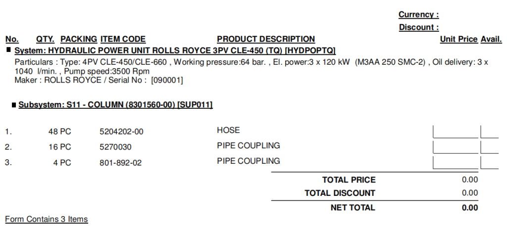 【询价】船舶备件—ROLLS ROYCE备件（CK-R20240819-04）询价-泰州昌宽社区-报价采购-船用采购网-船舶物料采购-船务服务-一站式船用设备供应服务