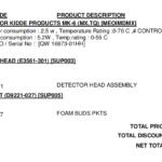 船舶备件—KIDDE备件（CK-R20240821-05）询价-船用采购网-船舶物料采购-船务服务-一站式船用设备供应服务