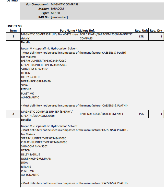 【询价】船舶备件—SARACOM备件（CK-R20240821-10）询价-泰州昌宽社区-报价采购-船用采购网-船舶物料采购-船务服务-一站式船用设备供应服务