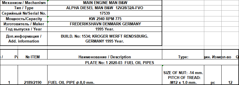 【询价】船舶备件—燃油管（CK-J20240826-11）询价-泰州昌宽社区-报价采购-船用采购网-船舶物料采购-船务服务-一站式船用设备供应服务