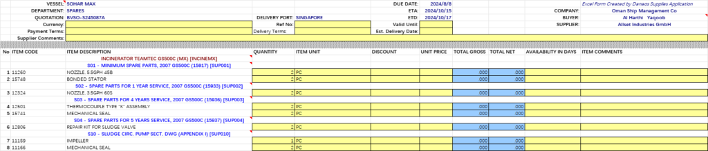【询价】船舶备件—TEAMTEC备件（CK-R20240802-15）询价-泰州昌宽社区-报价采购-船用采购网-船舶物料采购-船务服务-一站式船用设备供应服务