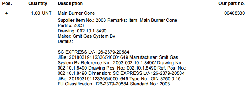 【询价】船舶备件—主燃烧器锥体（CK-R20240802-16）询价-泰州昌宽社区-报价采购-船用采购网-船舶物料采购-船务服务-一站式船用设备供应服务