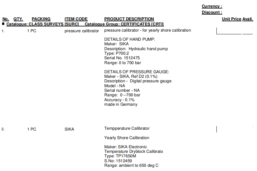 【询价】船舶备件—SIKA备件（CK-R20240808-08）询价-泰州昌宽社区-报价采购-船用采购网-船舶物料采购-船务服务-一站式船用设备供应服务