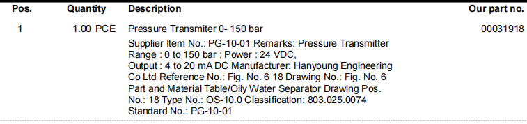 【询价】船舶备件—压力传感器（CK-R20240812-06）询价-泰州昌宽社区-报价采购-船用采购网-船舶物料采购-船务服务-一站式船用设备供应服务