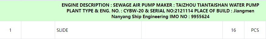 【询价】船舶备件—泵备件（CK-C20240926-06）询价-泰州昌宽社区-报价采购-船用采购网-船舶物料采购-船务服务-一站式船用设备供应服务