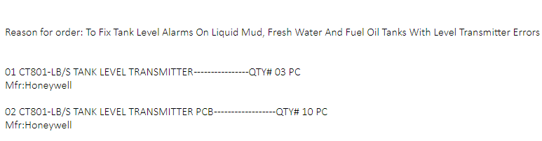 【询价】船舶备件—罐位变送器（CK-J20240923-01）询价-泰州昌宽社区-报价采购-船用采购网-船舶物料采购-船务服务-一站式船用设备供应服务