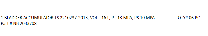 【询价】船舶备件—气囊式蓄能器（CK-J20240909-02）询价-泰州昌宽社区-报价采购-船用采购网-船舶物料采购-船务服务-一站式船用设备供应服务