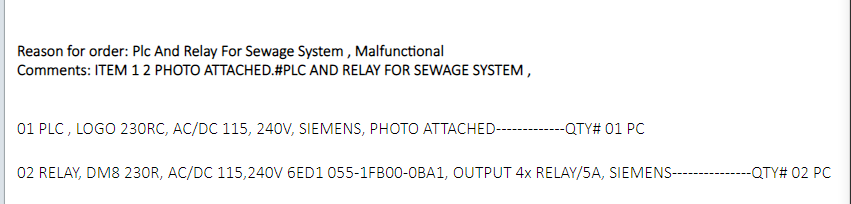 【询价】船舶备件—Siemens备件（CK-J20240930-12）询价-泰州昌宽社区-报价采购-船用采购网-船舶物料采购-船务服务-一站式船用设备供应服务