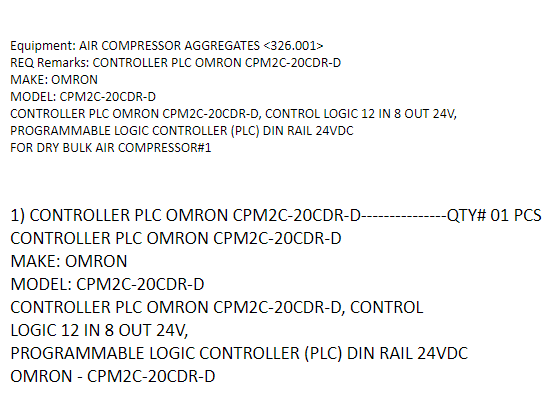 【询价】船舶备件—控制器（CK-J20240904-04）询价-泰州昌宽社区-报价采购-船用采购网-船舶物料采购-船务服务-一站式船用设备供应服务