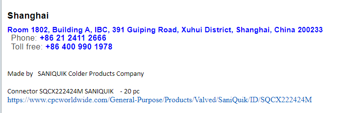 【询价】船舶备件—连接器（CK-J20240919-04）询价-泰州昌宽社区-报价采购-船用采购网-船舶物料采购-船务服务-一站式船用设备供应服务