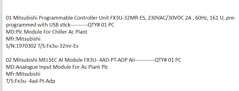 【询价】船舶备件—MITSUBISHI备件（CK-J20240924-01）询价-泰州昌宽社区-报价采购-船用采购网-船舶物料采购-船务服务-一站式船用设备供应服务