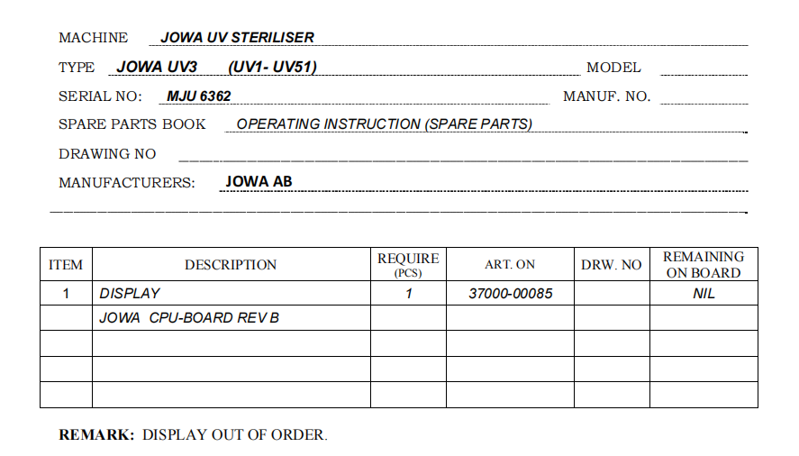【询价】船舶备件—显示器（CK-R20240918-10）询价-泰州昌宽社区-报价采购-船用采购网-船舶物料采购-船务服务-一站式船用设备供应服务