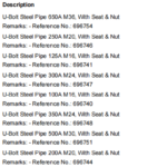 船舶备件—U型螺栓钢管（CK-R20240927-06）询价-船用采购网-船舶物料采购-船务服务-一站式船用设备供应服务