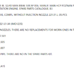 船舶备件—MAN B&W备件（CK-J20241023-11）询价-船用采购网-船舶物料采购-船务服务-一站式船用设备供应服务