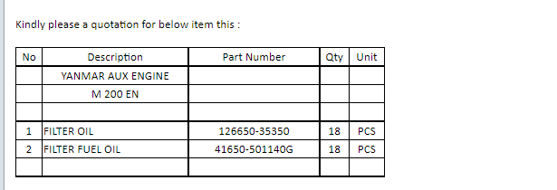 【询价】船舶备件—过滤油/燃油滤清器（CK-R20241011-08）询价-泰州昌宽社区-报价采购-船用采购网-船舶物料采购-船务服务-一站式船用设备供应服务