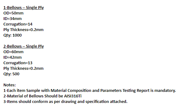 【询价】船舶备件—波纹管（CK-Y20241016-01）询价-泰州昌宽社区-报价采购-船用采购网-船舶物料采购-船务服务-一站式船用设备供应服务