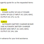 船舶备件—电源/充电器（CK-L20241010-12）询价-船用采购网-船舶物料采购-船务服务-一站式船用设备供应服务