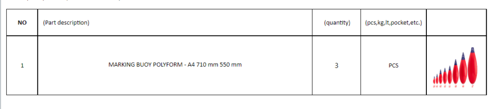 【询价】船舶备件—标示浮标（CK-Y20241009-02）询价-泰州昌宽社区-报价采购-船用采购网-船舶物料采购-船务服务-一站式船用设备供应服务