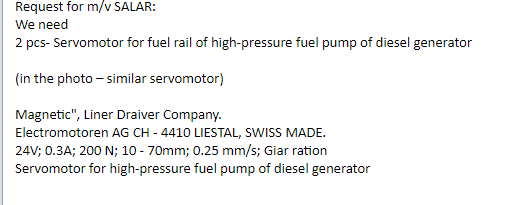 【询价】船舶备件—伺服电机（CK-J20241024-08）询价-泰州昌宽社区-报价采购-船用采购网-船舶物料采购-船务服务-一站式船用设备供应服务