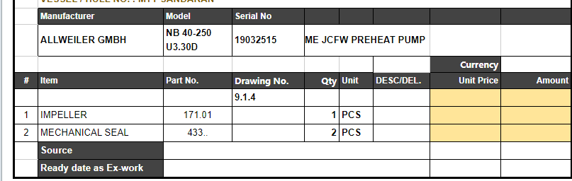 【询价】船舶备件—ALLWEILER备件（CK-L20241022-09）询价-泰州昌宽社区-报价采购-船用采购网-船舶物料采购-船务服务-一站式船用设备供应服务