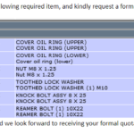 船舶备件—DAIHATSU备件（CK-L20241022-14）询价-船用采购网-船舶物料采购-船务服务-一站式船用设备供应服务