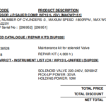 船舶备件—J.P.SAUER&SOHN备件（CK-R20241021-02）询价-船用采购网-船舶物料采购-船务服务-一站式船用设备供应服务
